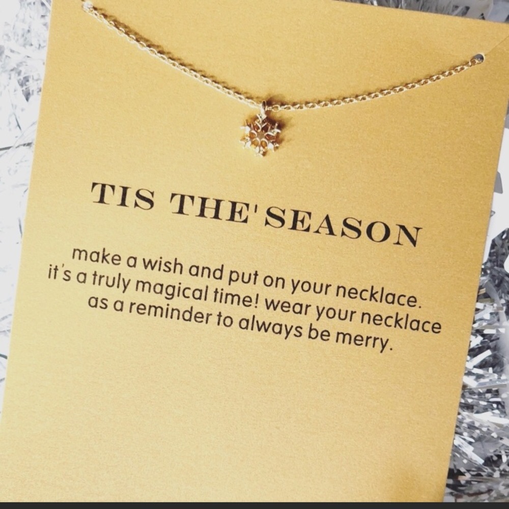 Snowflake necklace with card!